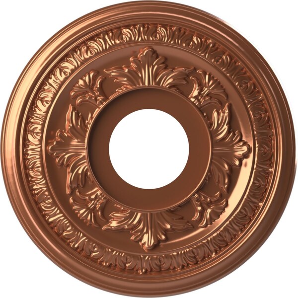 Ekena Millwork Baltimore PVC Medallion (Canopies up to 5 1/4"), 13"OD x 3 1/2"ID x 3/4"P, Bright Coat Copper CMP13BABCO - main